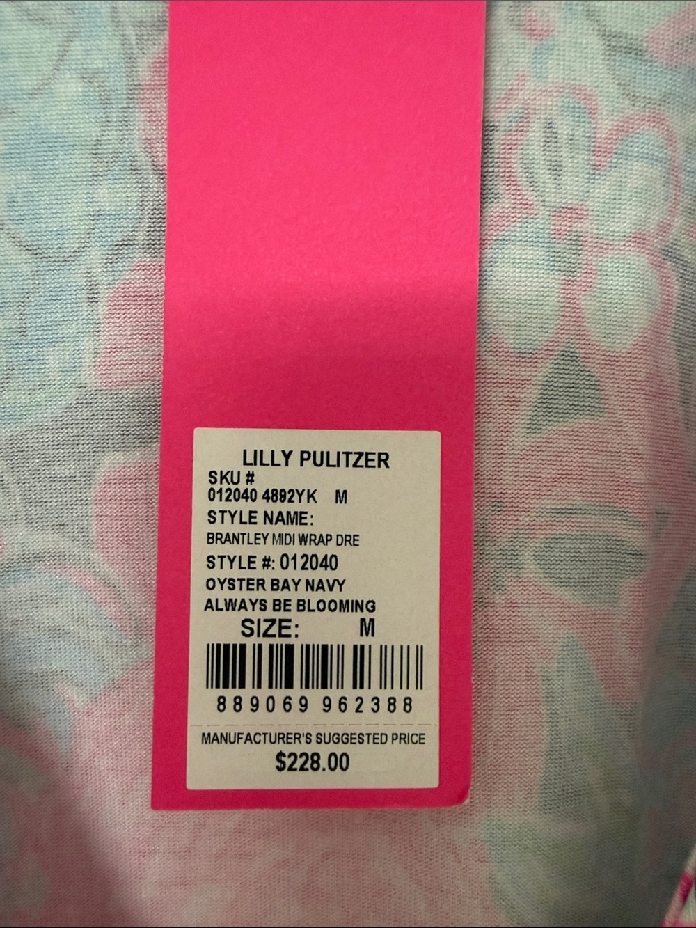 Lilly Pulitzer NWT Brantley Midi Wrap Dress Always Be Blooming - Picture 5 of 8